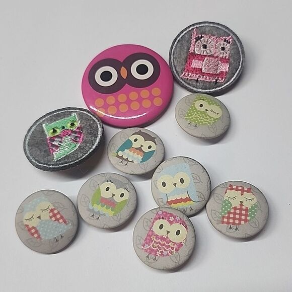 Owl Pin Brooch Lot of 10 - Picture 1 of 4